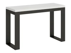 Mesa tipo libro 120x45/90 cm Tecno Double Fresno Blanco estructura Antracita