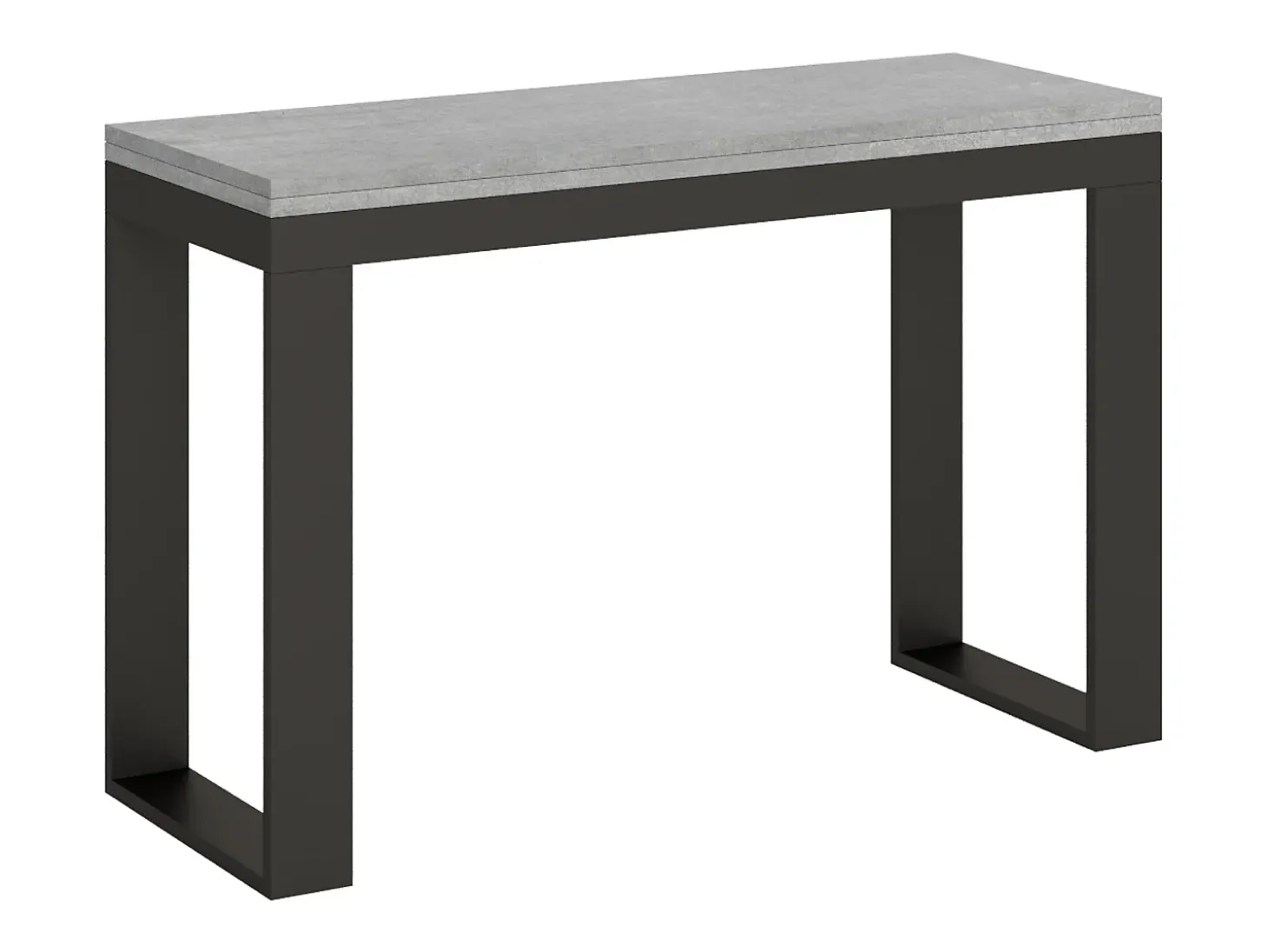 Mesa tipo libro 120x45/90 cm Tecno Double Cemento estructura Antracita