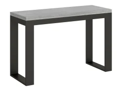 Mesa tipo libro 120x45/90 cm Tecno Double Cemento estructura Antracita