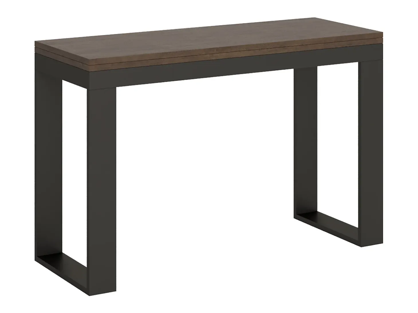 Mesa tipo libro 120/200x45/90 cm Tecno Double Nogal estructura Antracita