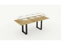Mesa tipo libro 120x45/90 cm Tecno Double Roble Natural estructura Antracita
