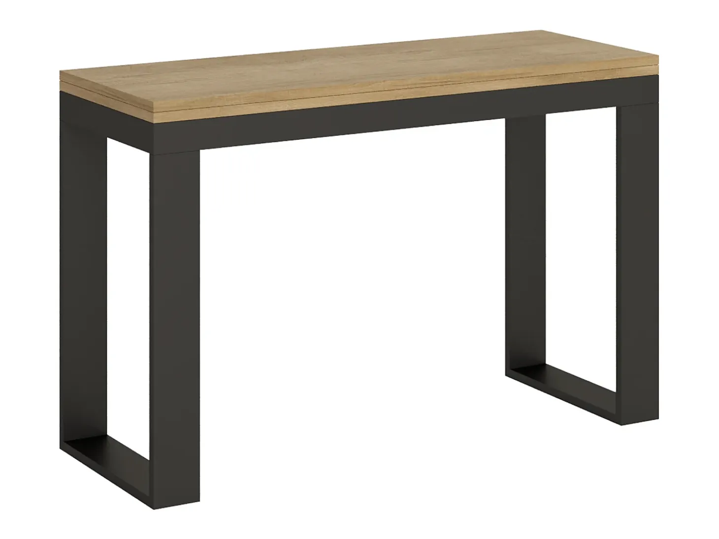 Mesa tipo libro 120/200x45/90 cm Tecno Double Roble Natural estructura Antracita