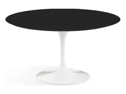 Mesa tulipán redonda 140 cm blanco mate-Color de la bandeja Blanco mate-Diámetro 150 cm-Color de los pies Blanco brillante