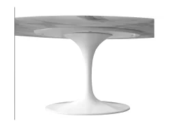 Mesa tulipán redonda 140 cm blanco mate-Color de la bandeja Blanco mate-Diámetro 170 cm-Color de los pies Blanco brillante
