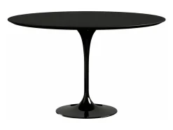 Mesa tulipán redonda 140 cm blanco mate-Color de la bandeja Blanco mate-Diámetro 140 cm-Color de los pies Blanco brillante