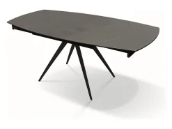 Mesa vitrocerámica gris, metal antracita, extensible 120x90 - LAVEZZI