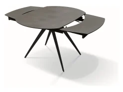 Mesa vitrocerámica gris, metal antracita, extensible 120x90 - LAVEZZI
