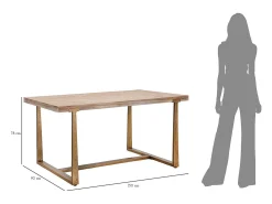 Mesa VKH576, Marrón, 150x90x78 cm, Kendra Home