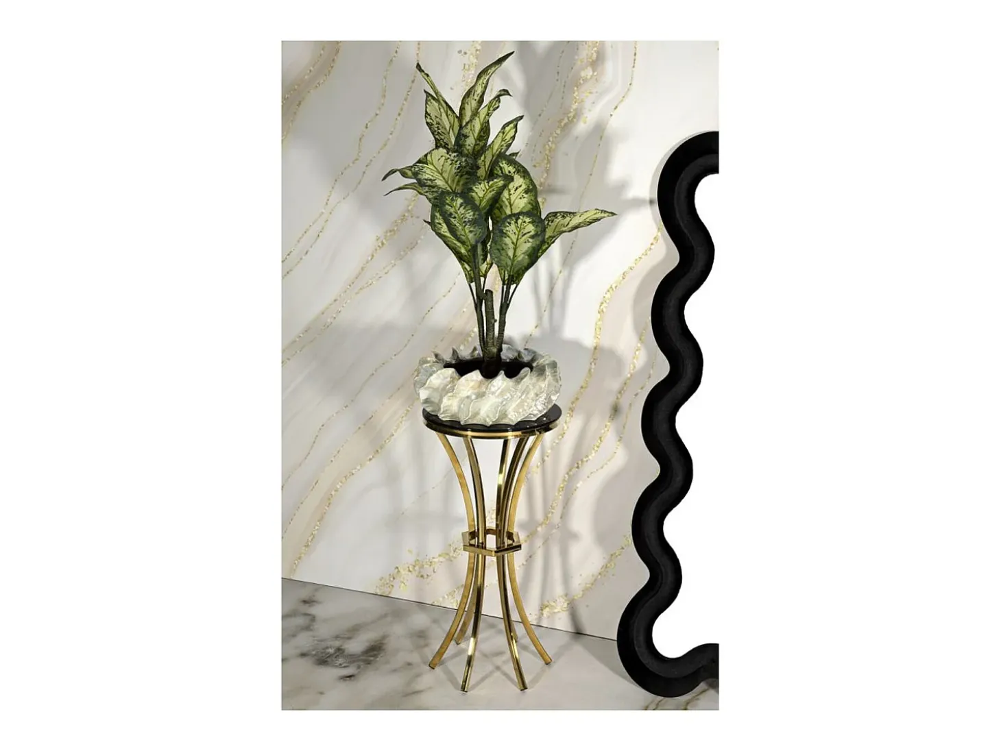 Mesa VKH880, Oro, 40x40x81 cm, Kendra Home