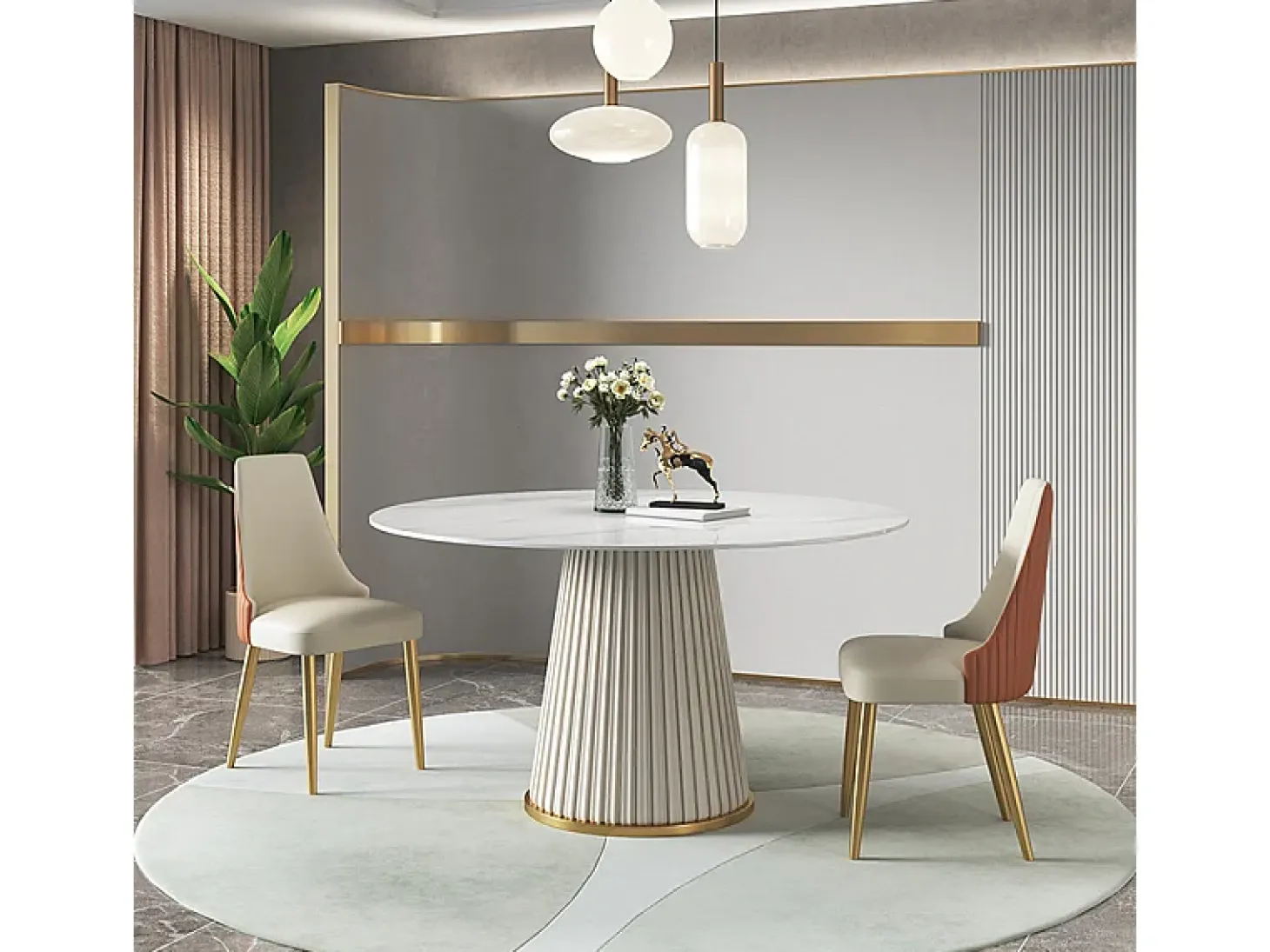 Mesa 120x75x120 cm blanca ecru modig m96