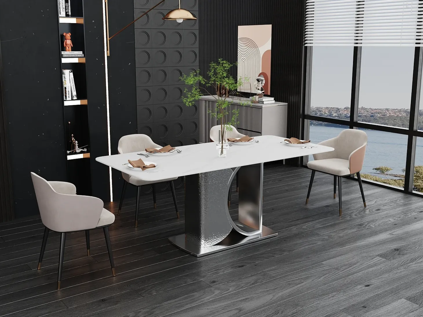 Mesa 180x75x90 cm blanca Modig M90