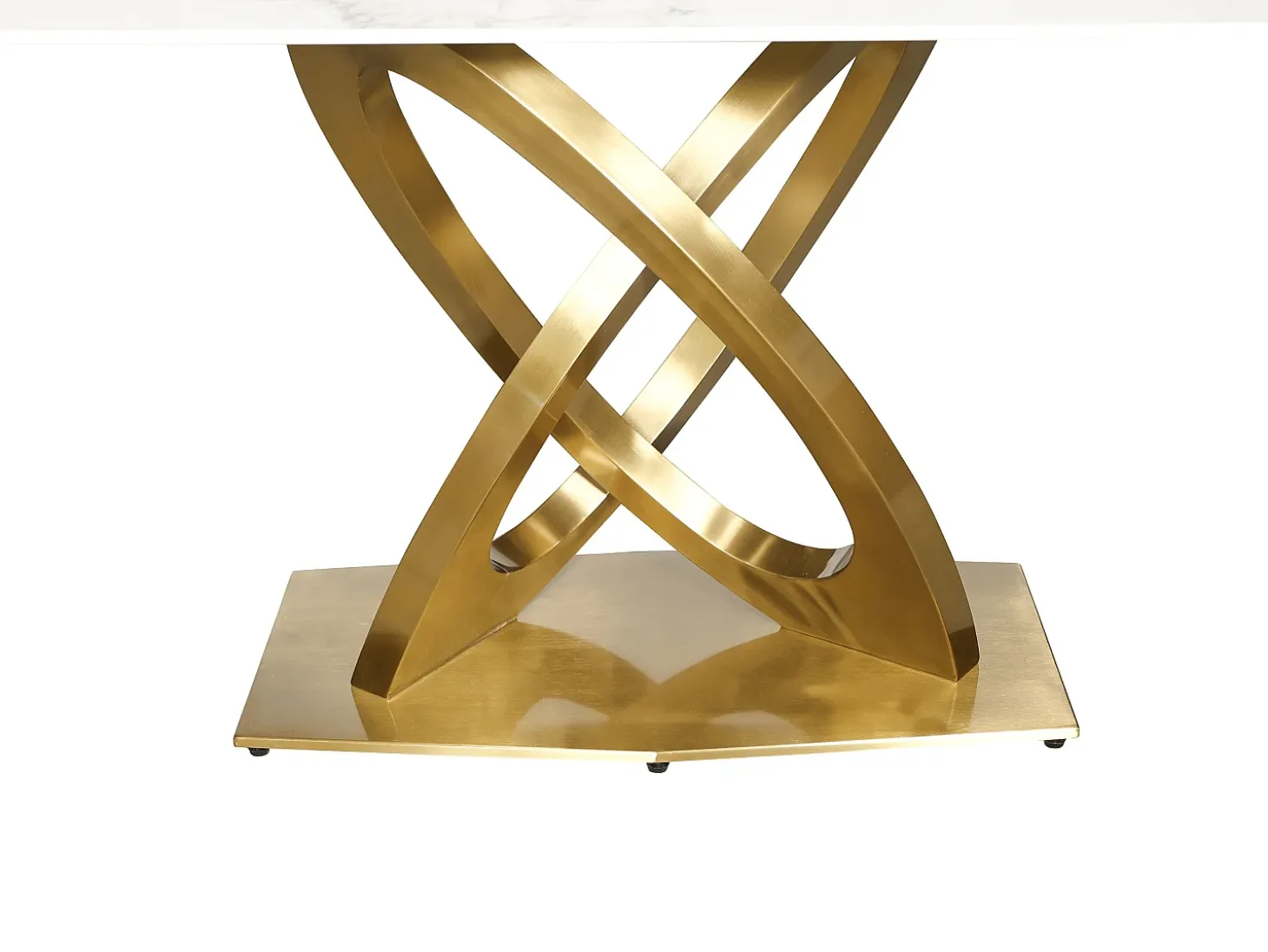 Mesa 180x75x90 cm blanco oro modig m56