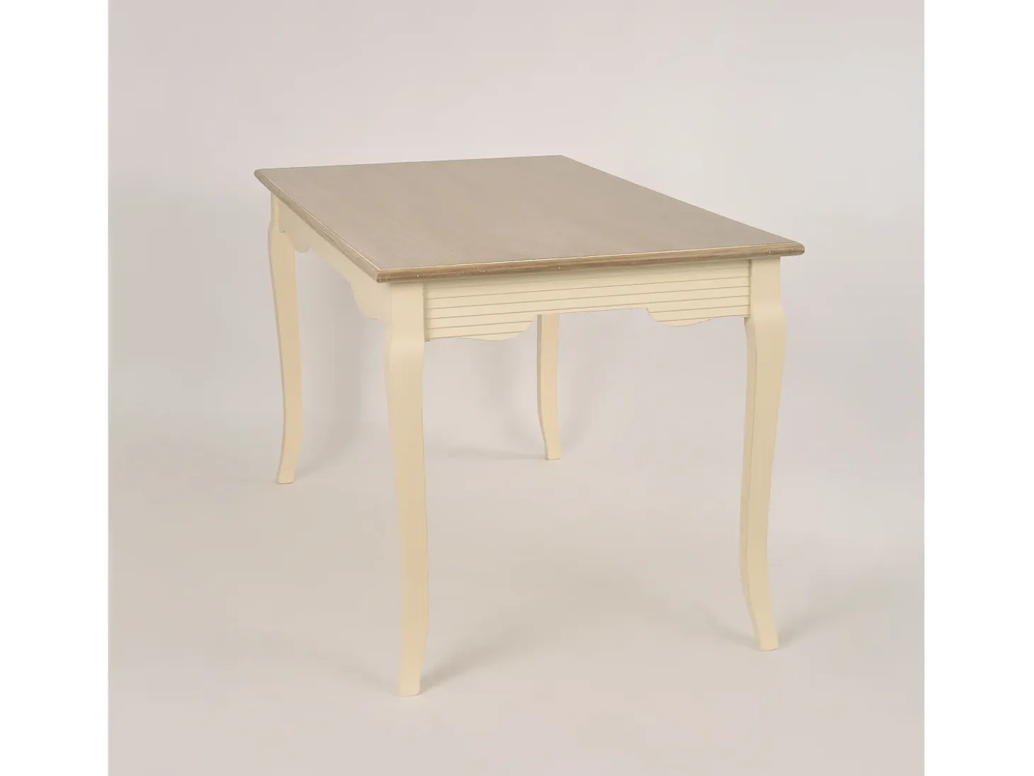 Mesa 160x78x80 cm Crema marrón claro Pesaro PE026