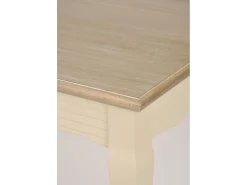Mesa 160x78x80 cm Crema marrón claro Pesaro PE026
