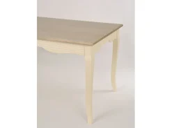 Mesa 160x78x80 cm Crema marrón claro Pesaro PE026