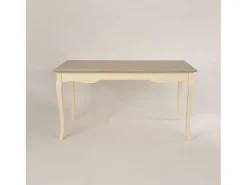 Mesa 160x78x80 cm Crema marrón claro Pesaro PE026