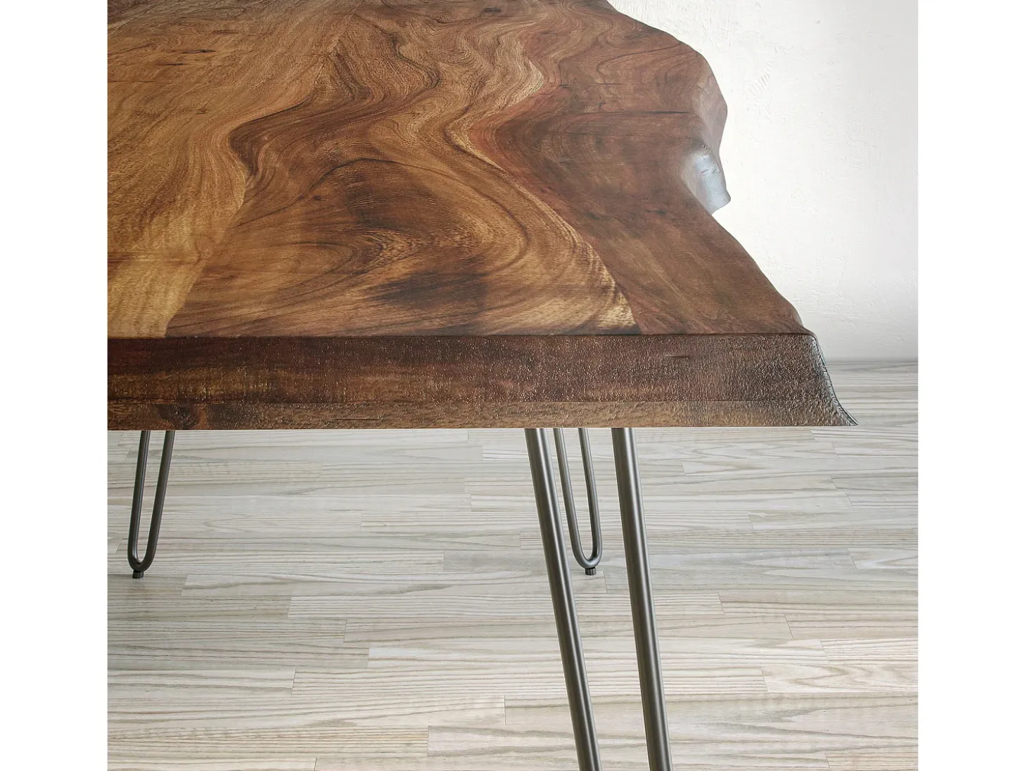 Mesa 99x73x201 cm marrón negro Avola av1781-79