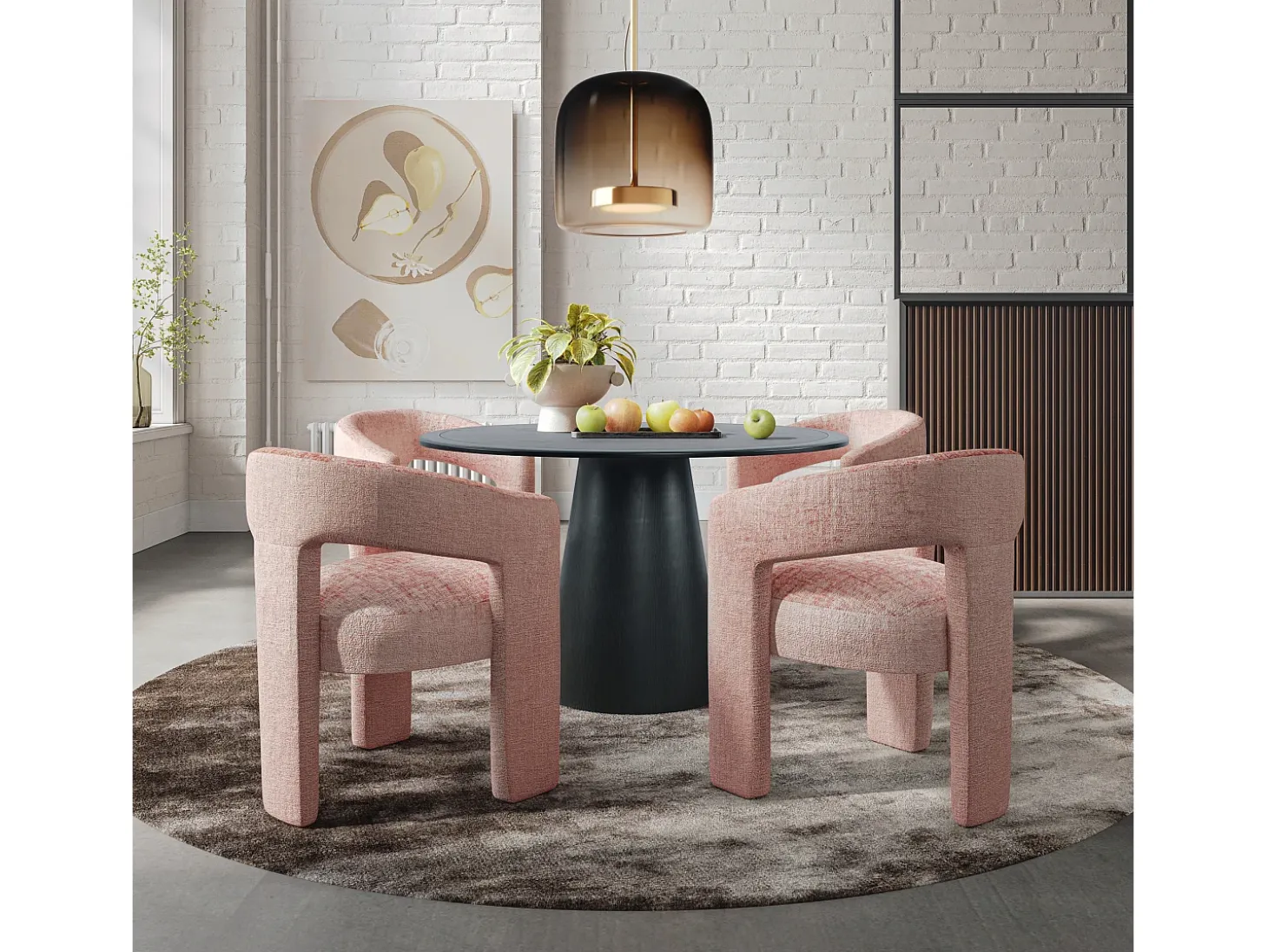 Mesa 127x76x127 cm negra Avola AV2271-50B