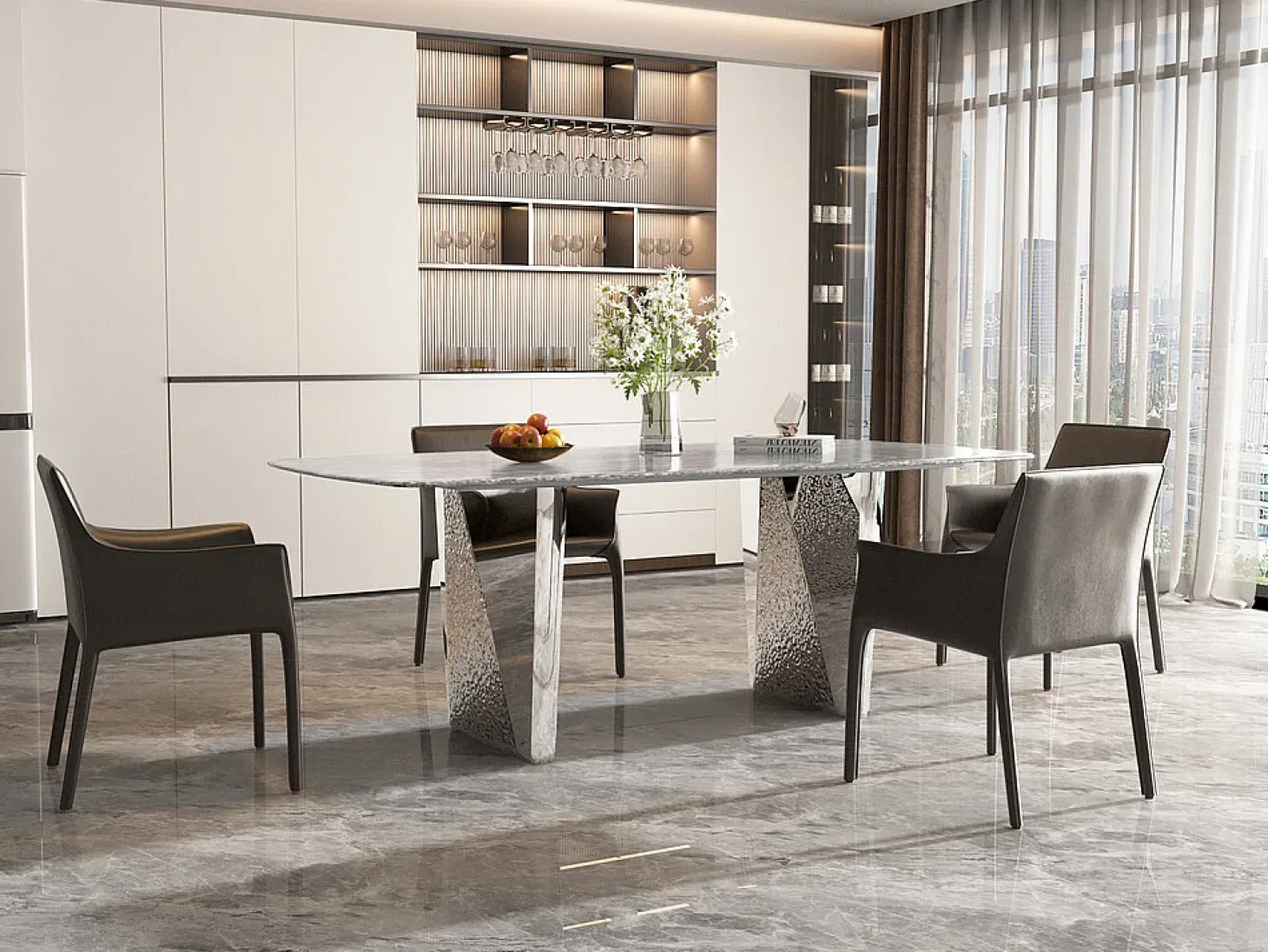 Mesa 200x75x100 cm plata Modig M33