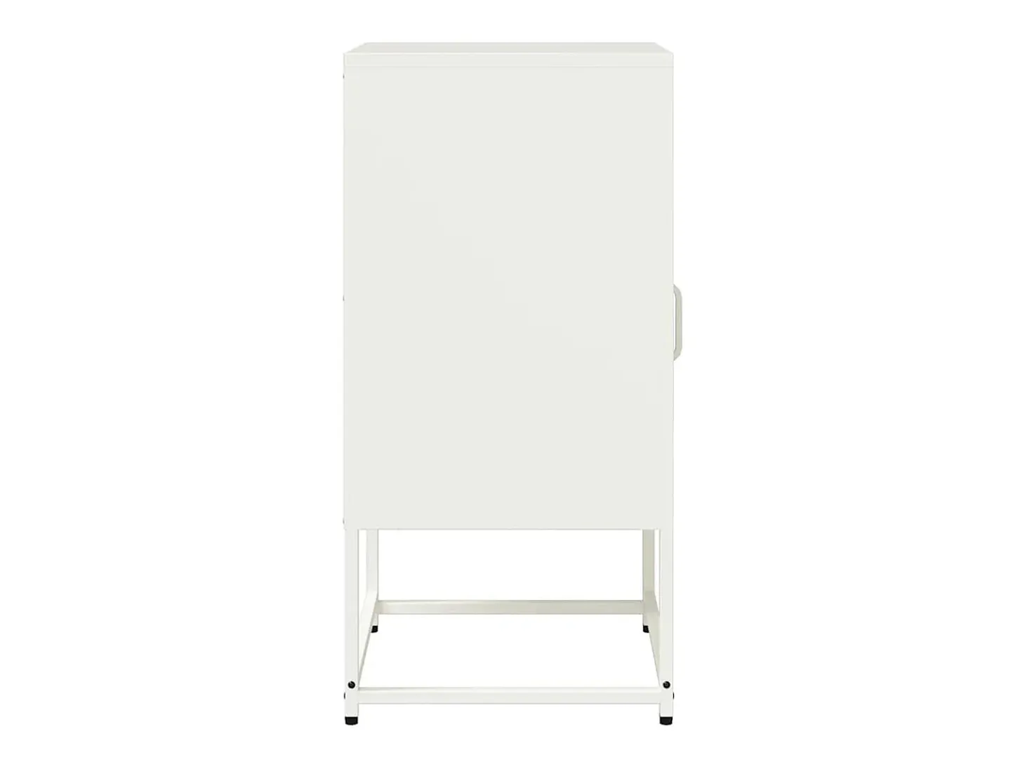 Mesita de noche blanca 36x39x78 cm acero laminado en frío