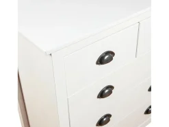 Mesita de noche Hill madera maciza de pino blanco 79x40x80 cm ES675764