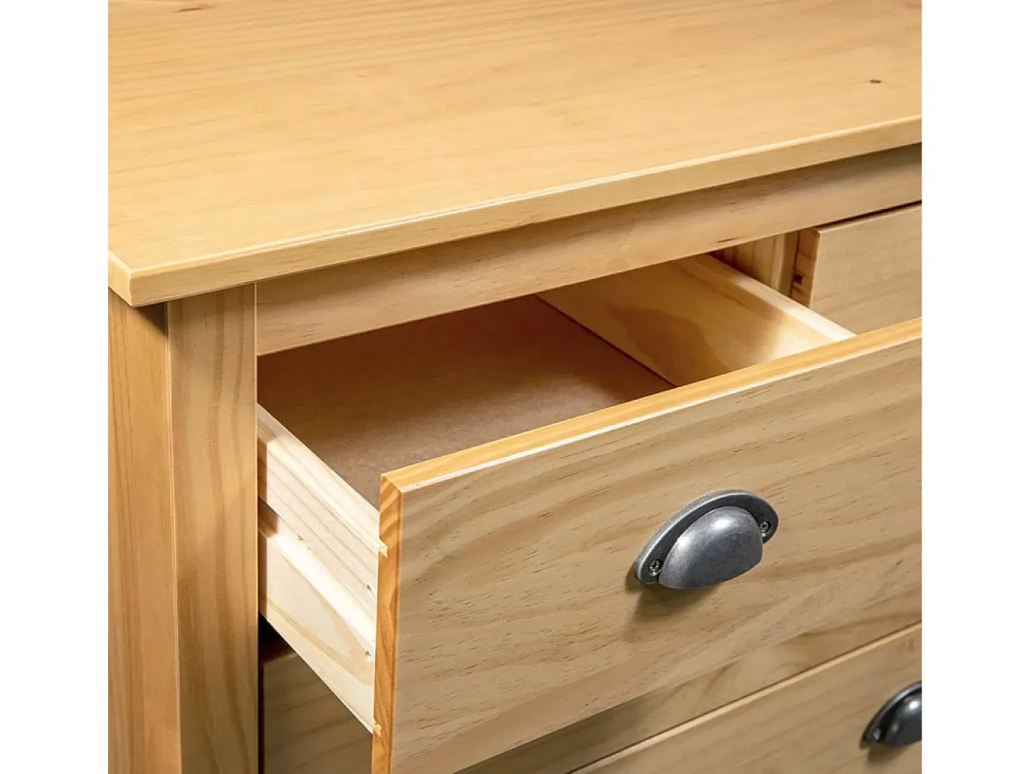 Mesita de noche Hill madera maciza de pino 79x40x80 cm