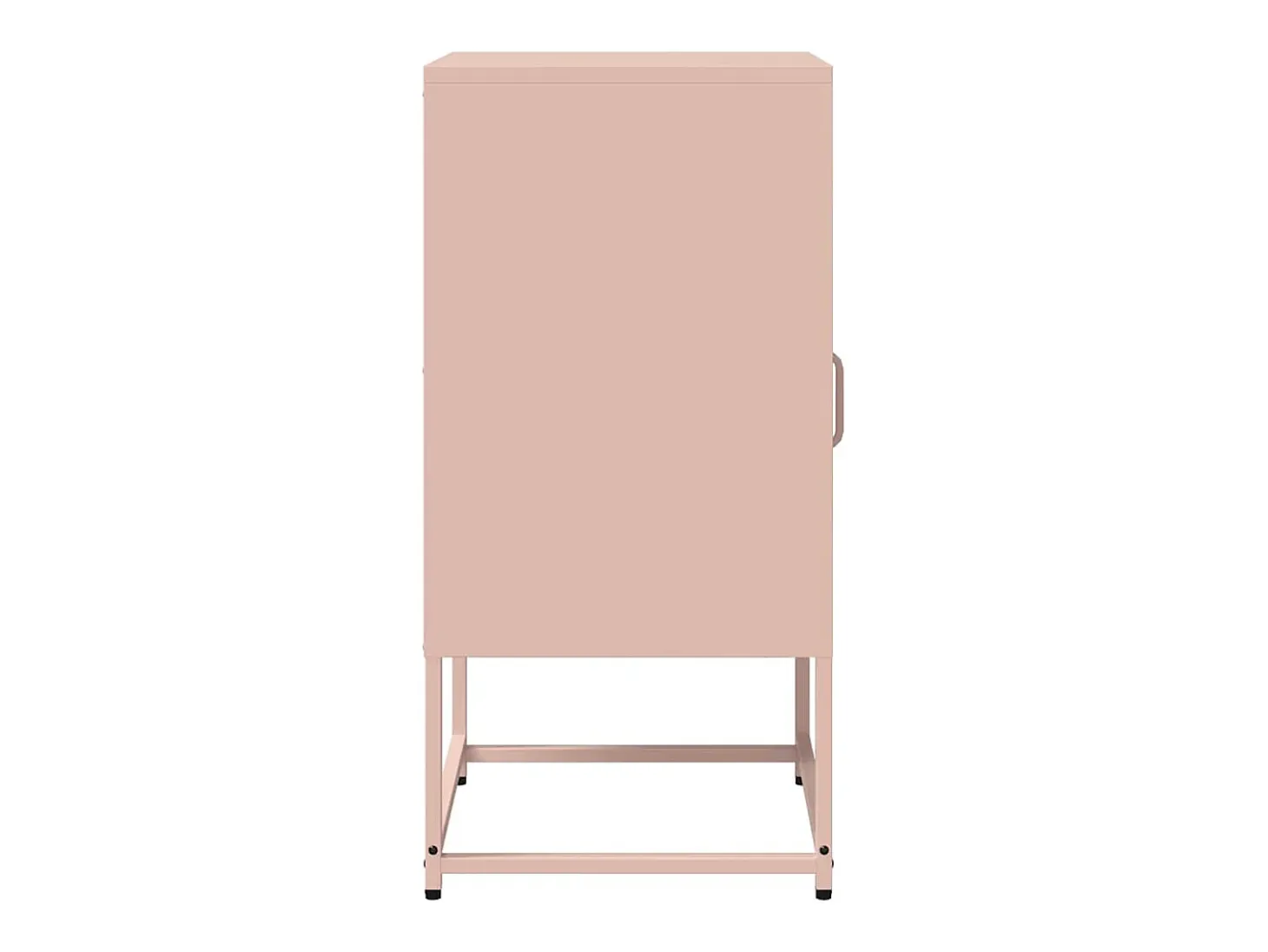 Mesita de noche rosa 36x39x78 cm acero laminado en frío