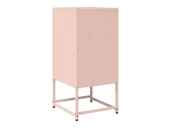 Mesita de noche rosa 36x39x78 cm acero laminado en frío