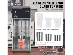 Mezclador de Helado SucceBuy 400 W, Mezclador, Máquina de Remover, Control de Velocidad Continuo, Acero Inoxidable 304, 3 Tazas de Mano