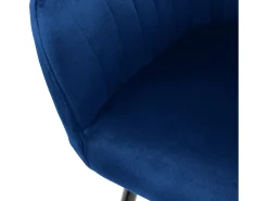 ML-Design Juego de 4 sillas de comedor con respaldo y reposabrazos azul