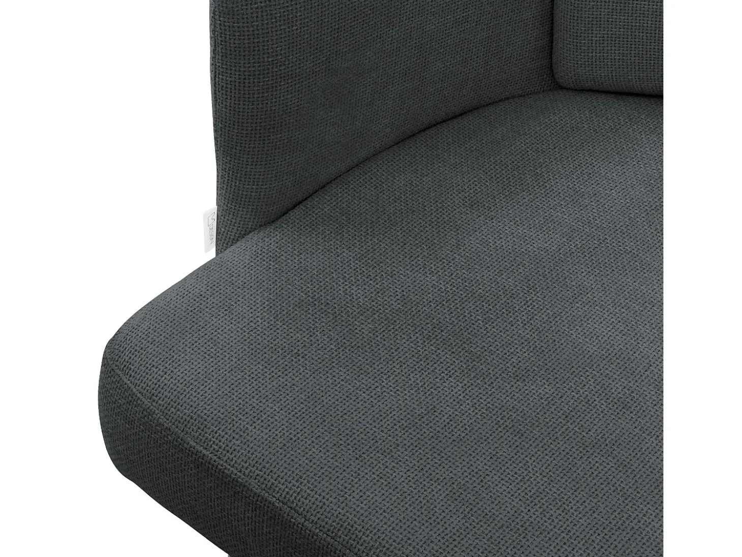 ML-Design Silla de comedor con funda de tela antracita asiento de salón con respaldo y reposabrazos de ratán mueble tapizado con patas de metal