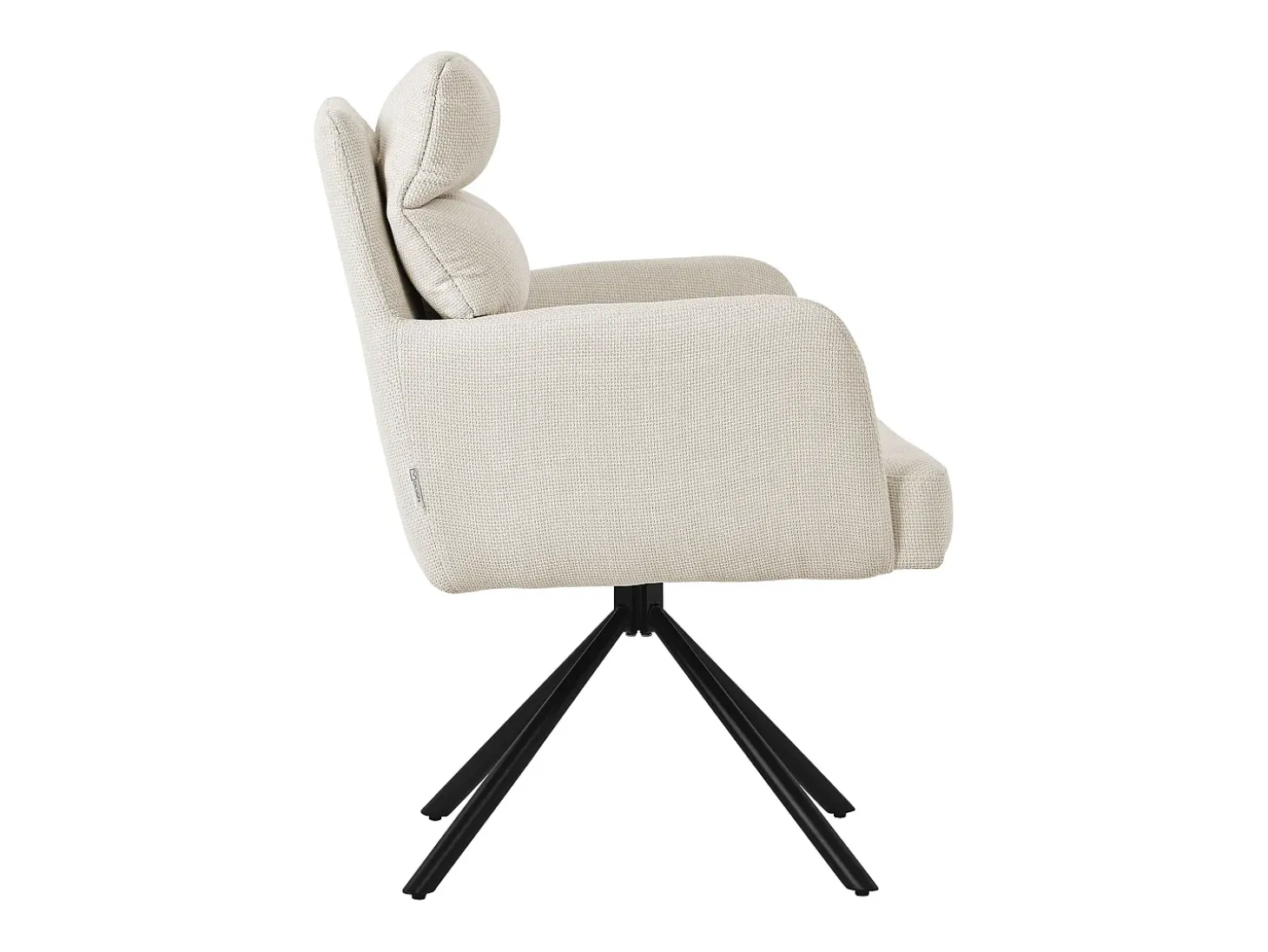 ML-Design Sillas de comedor giratorias Juego de 4, Beige, Sillas de salón con reposabrazos y respaldo