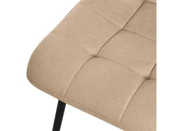 ML-Design Sillas de comedor, juego de 2 marrón claro, Sillas de salón con tapicería de tela