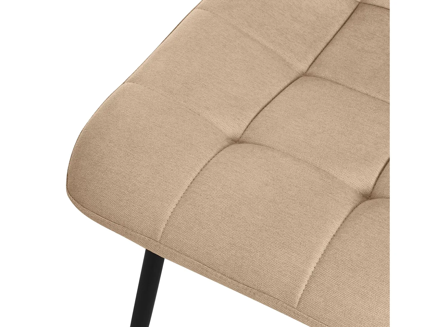 ML-Design Sillas de comedor, juego de 2 marrón claro, Sillas de salón con tapicería de tela