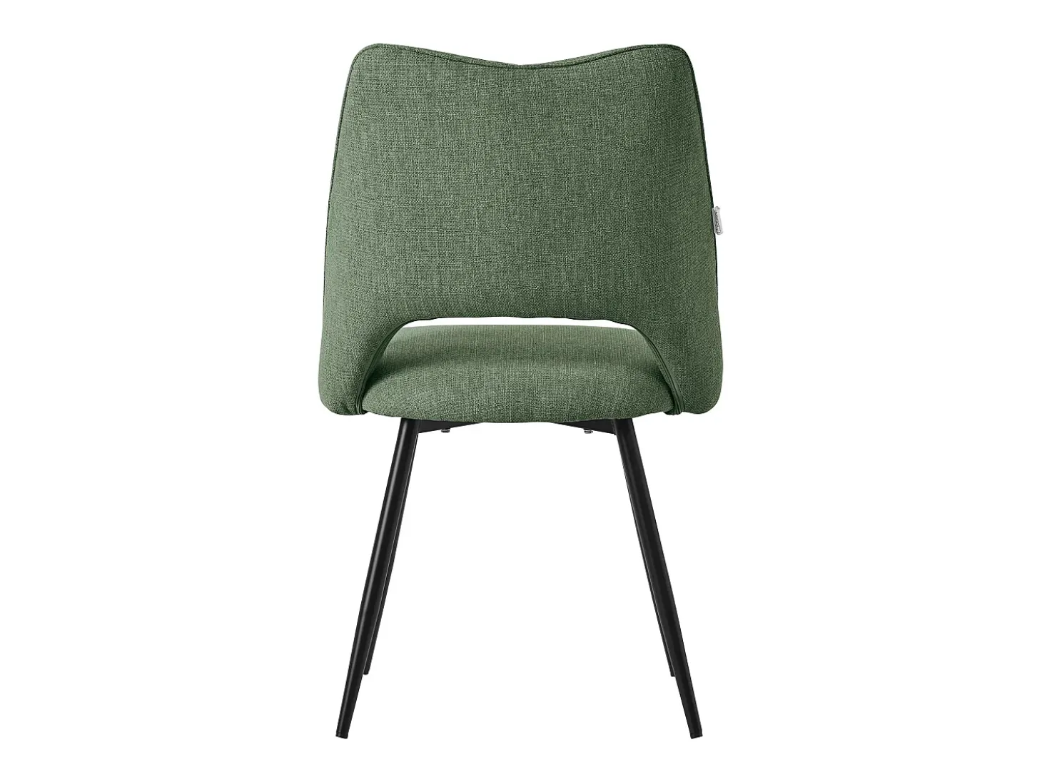 ML-Design Sillas de comedor juego de 6, Verde, asiento de poliester con patas de metal negro