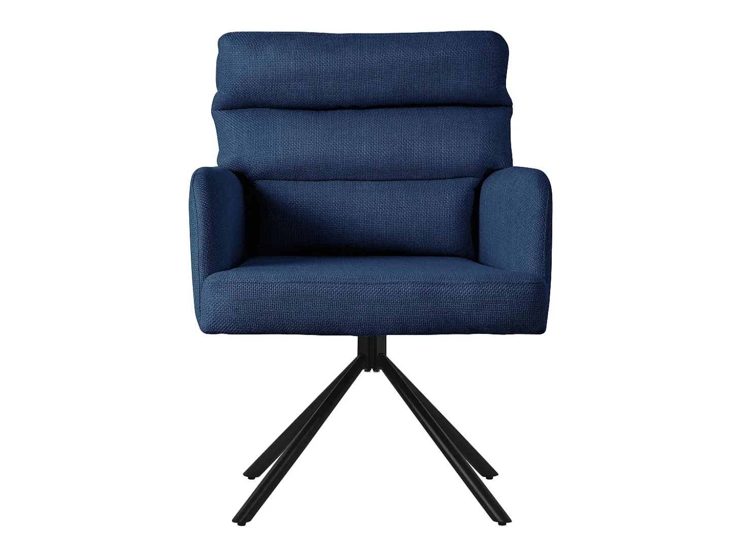 ML-Design Sillas de comedor giratorias, set de 2, azul oscuro, Sillas de salón con reposabrazos y respaldo