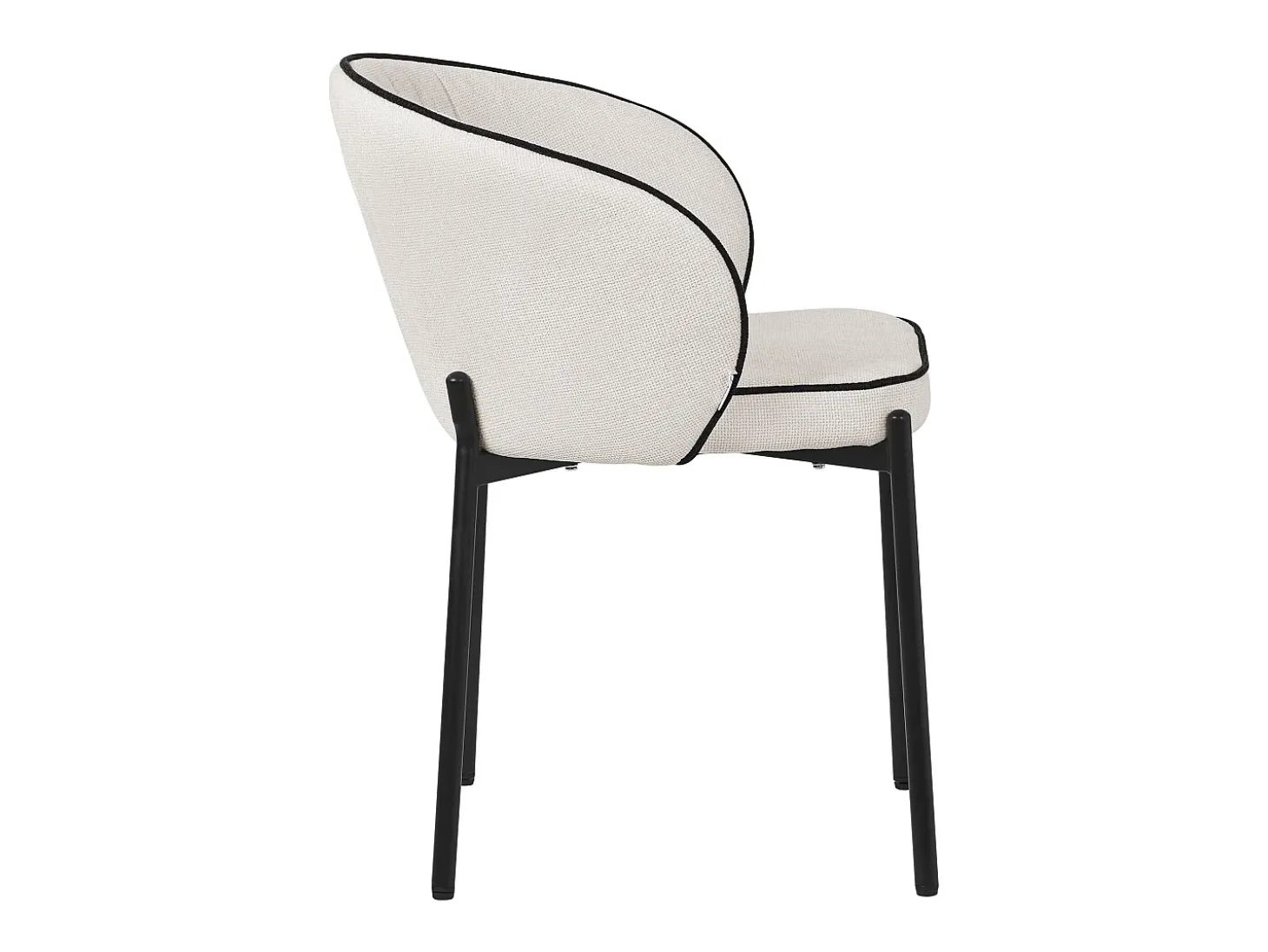 ML-Design 4x Sillas de comedor beige con revestimiento de tela, asiento sofá de salón con respaldo, mueble de cocina tapizado con patas de metal