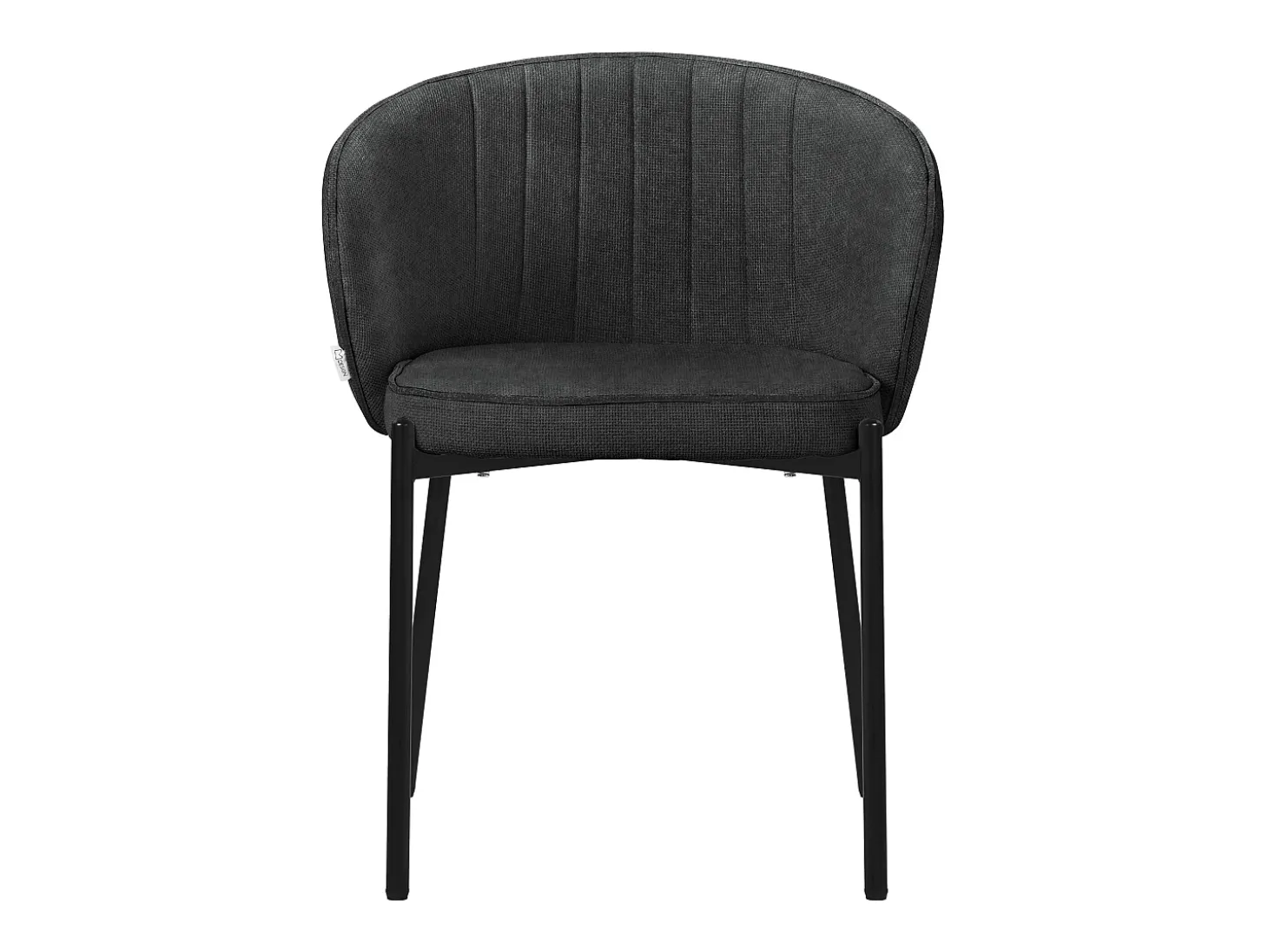 ML-Design 2x Sillas de comedor antracita con revestimiento de tela, asiento sofá de salón con respaldo, mueble de cocina tapizado con patas de metal