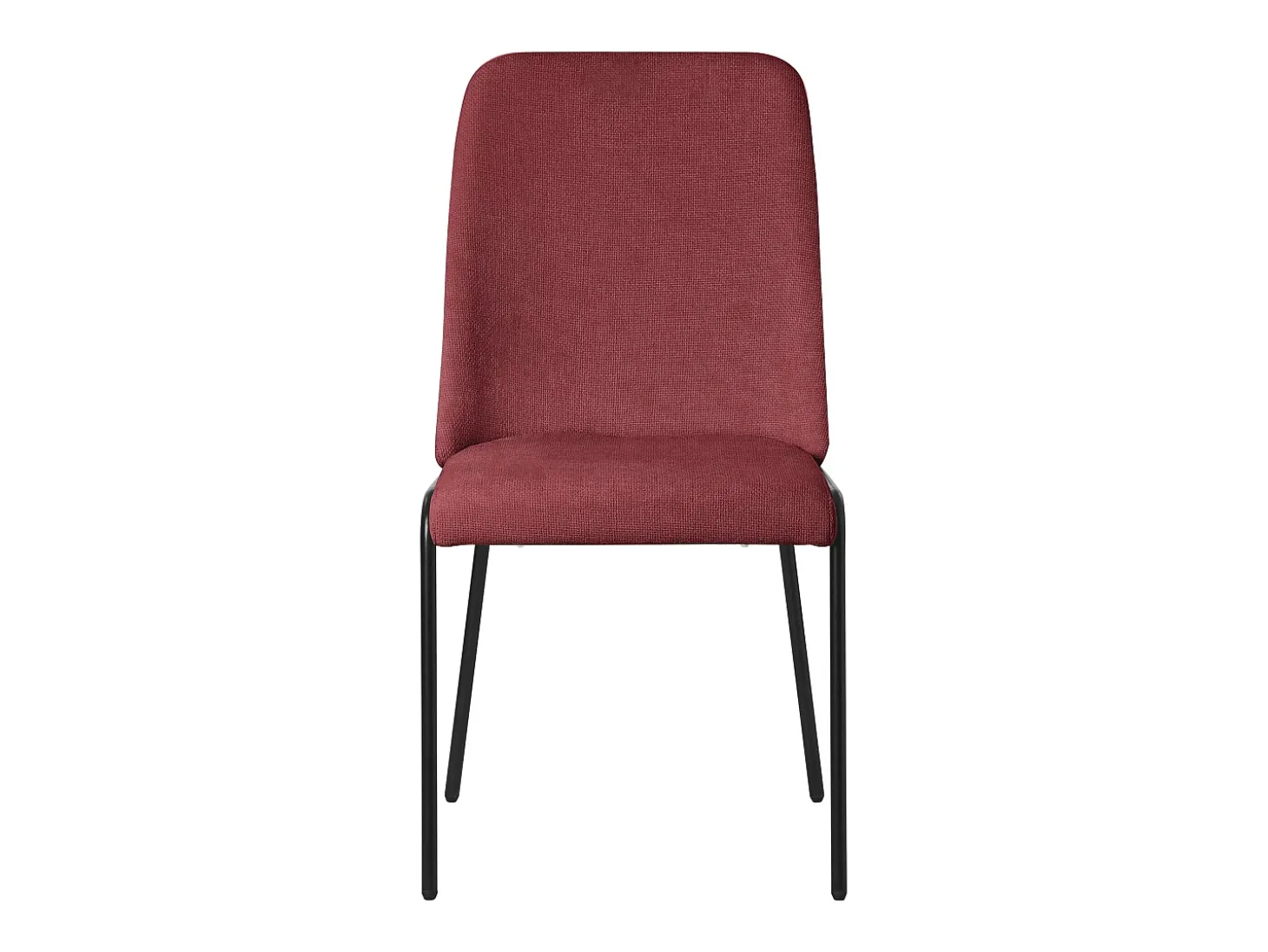 ML-Design 2x Sillas de comedor rojas poliéster tapizado con patas de metal asiento acolchado con respaldo diseño atemporal mueble ergonómico