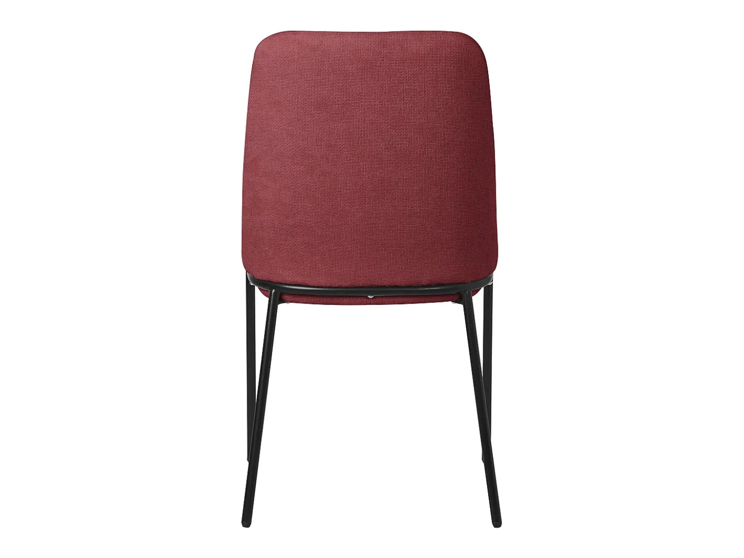 ML-Design 2x Sillas de comedor rojas poliéster tapizado con patas de metal asiento acolchado con respaldo diseño atemporal mueble ergonómico