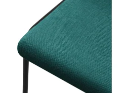 ML-Design 6x Sillas de comedor petróleo poliéster tapizado con patas de metal asiento acolchado con respaldo diseño atemporal mueble ergonómico
