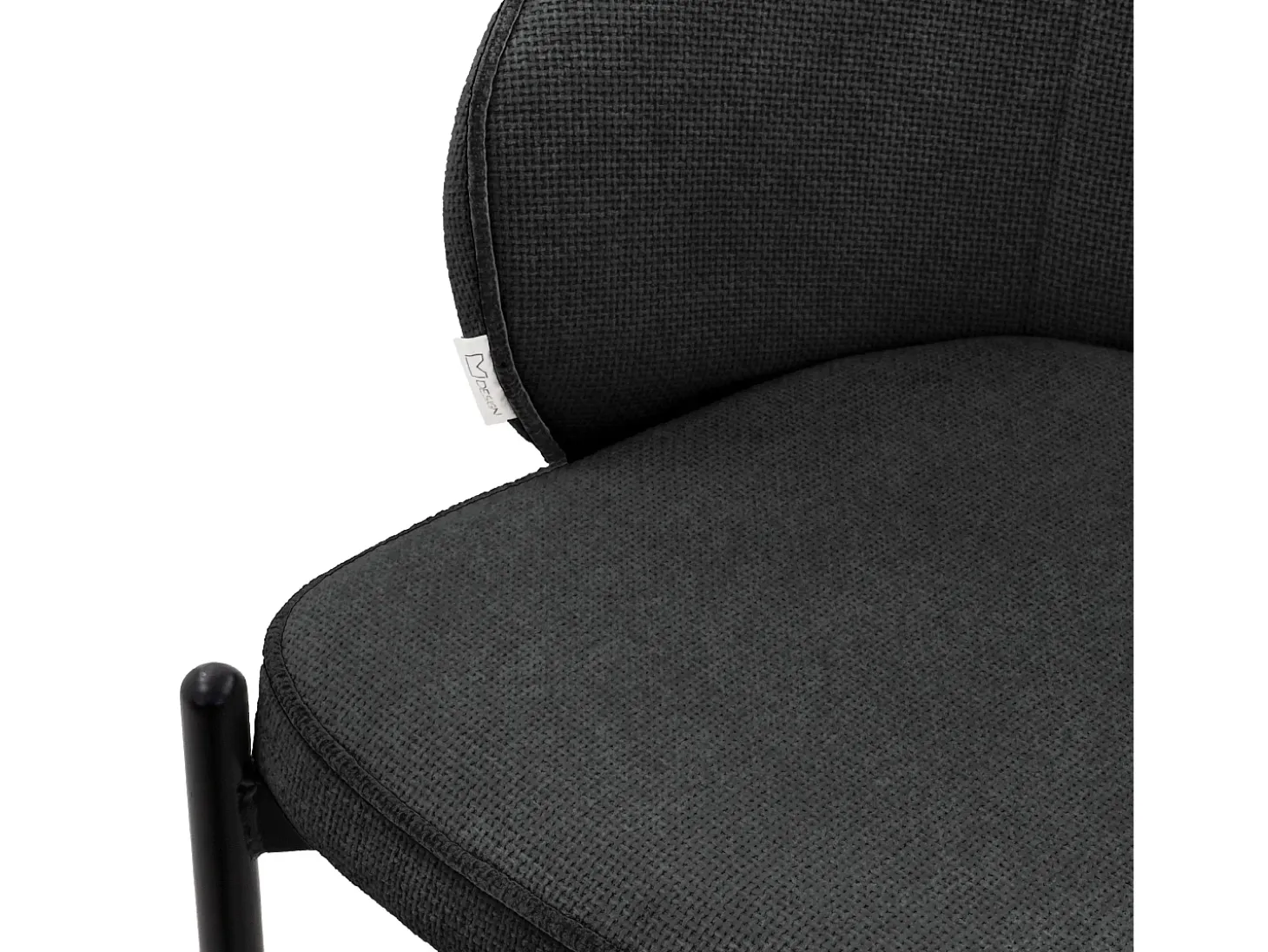 ML-Design 4x Sillas de comedor antracita con revestimiento de tela, asiento sofá de salón con respaldo, mueble de cocina tapizado con patas de metal