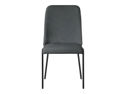 ML-Design 2x Sillas de comedor antracita poliéster tapizado con patas de metal asiento acolchado con respaldo diseño atemporal mueble ergonómico
