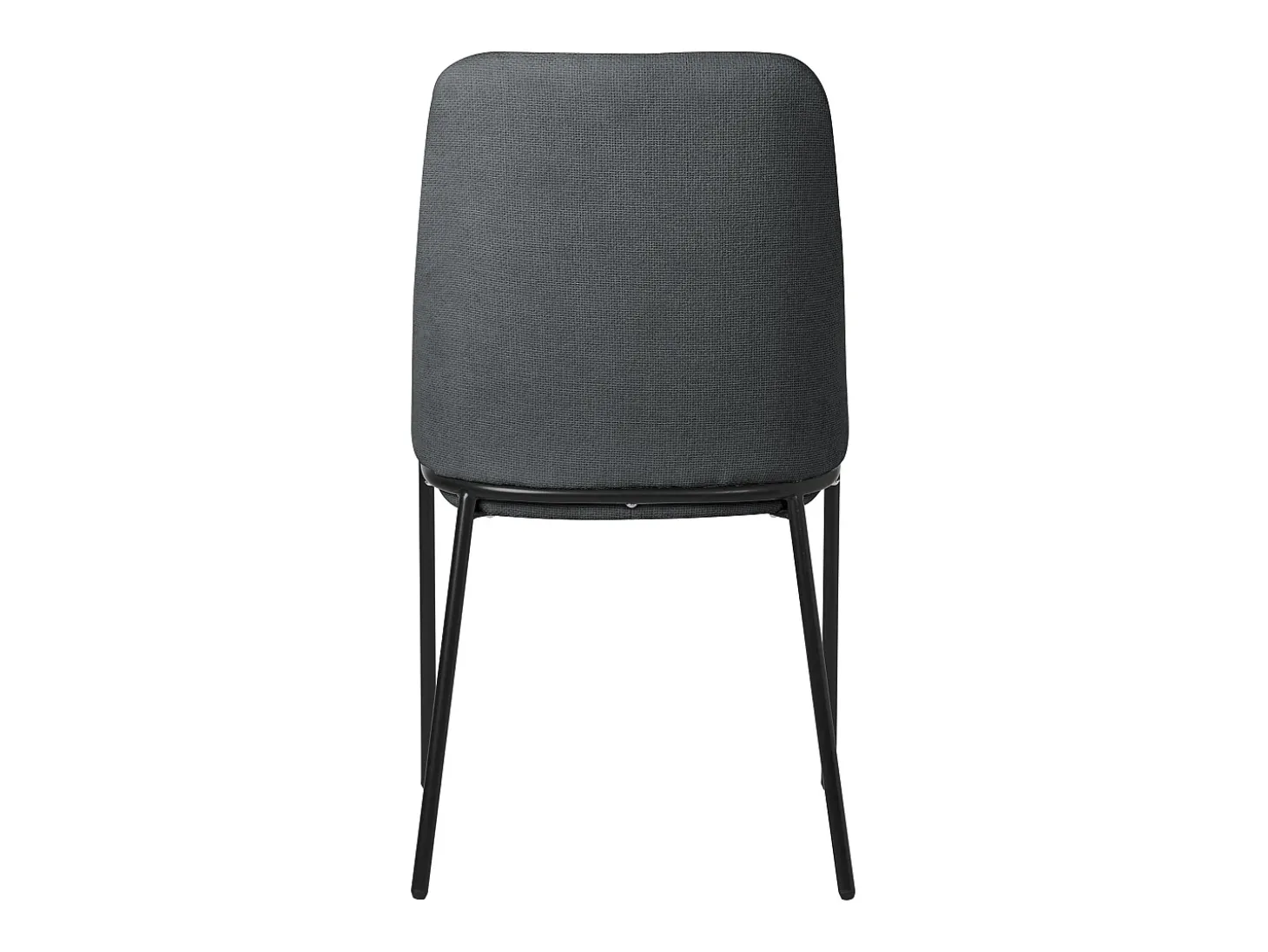 ML-Design 2x Sillas de comedor antracita poliéster tapizado con patas de metal asiento acolchado con respaldo diseño atemporal mueble ergonómico