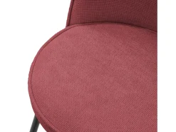 ML-Design 2x Taburetes de bar rojos con tapizado de tela, 75cm altura, sillas con respaldo y reposapíes, estructura metálica sillones para encimera
