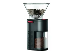 Molino de café eléctrico Bodum BISTRO 160W, muela de acero inoxidable, diseño negro eco-responsable Oeko-Tex