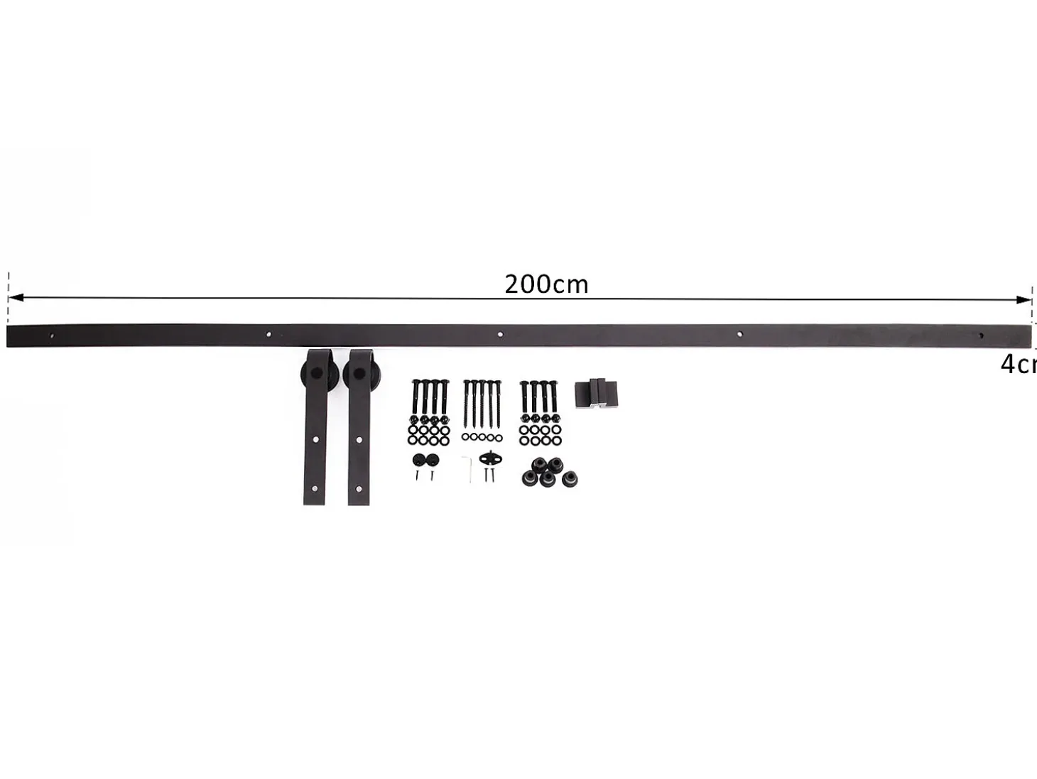 Montaje puerta corredera marrón 200x4x0.6 cm HOMCOM