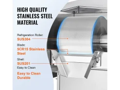 Máquina Comercial de Hielo en Copos SucceBuy, 125 kg/24 h de Acero Inoxidable para Helados