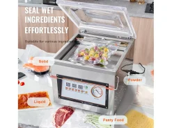 Máquina de Envasar SucceBuy al Vacío de Cámara 320 W Máquina de Envasado al Vacío Tamaño Compacto 32cm en la Cocina y para Uso Comercial