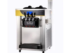 Máquina de Helado Blando SucceBuy, 22-30 L/H, 2200 W, Máquina de Helado Italiano Comercial Tolva 2x6 L